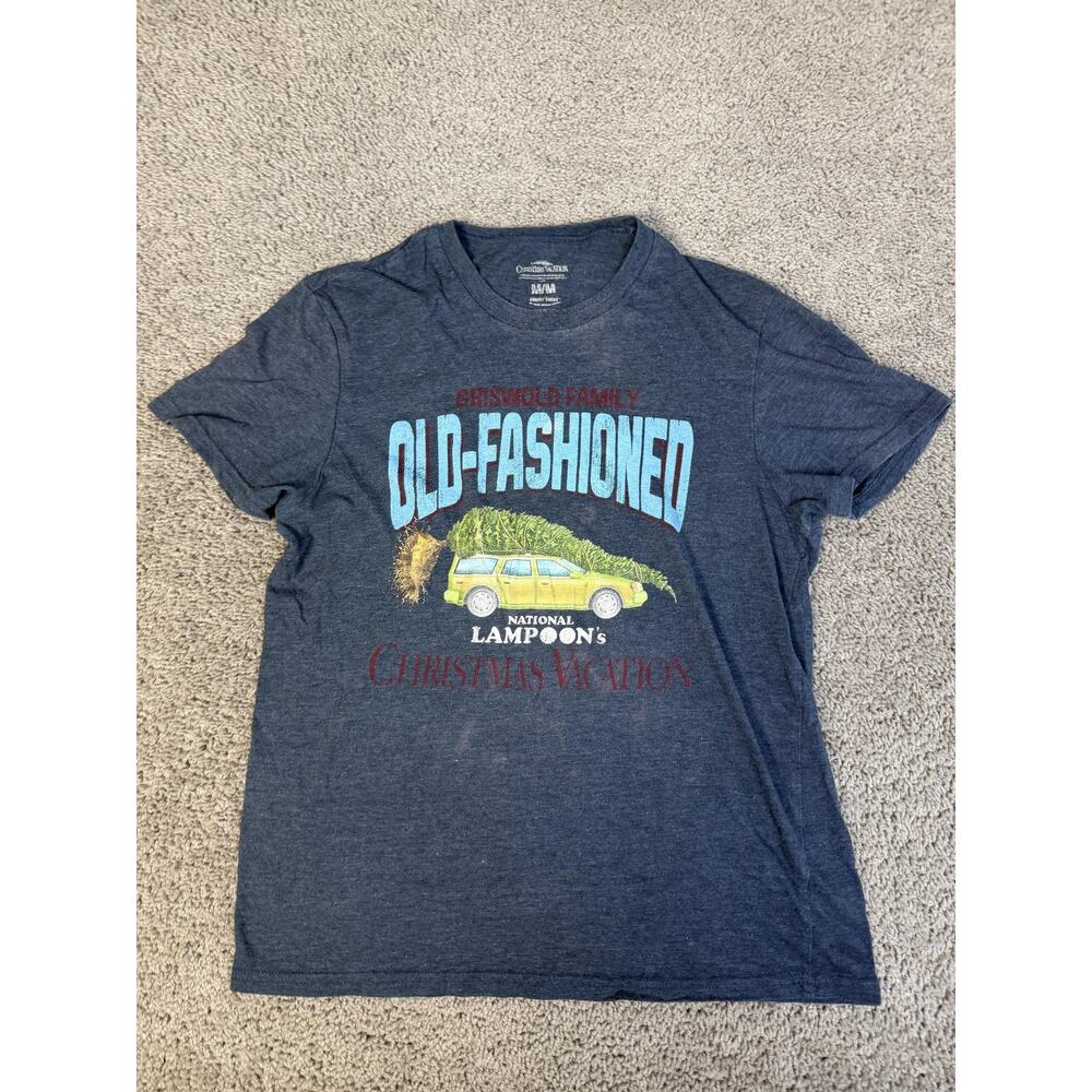 National Lampoon Shirt Mens M Blue Old-Fashioned Christmas Vacation Movie